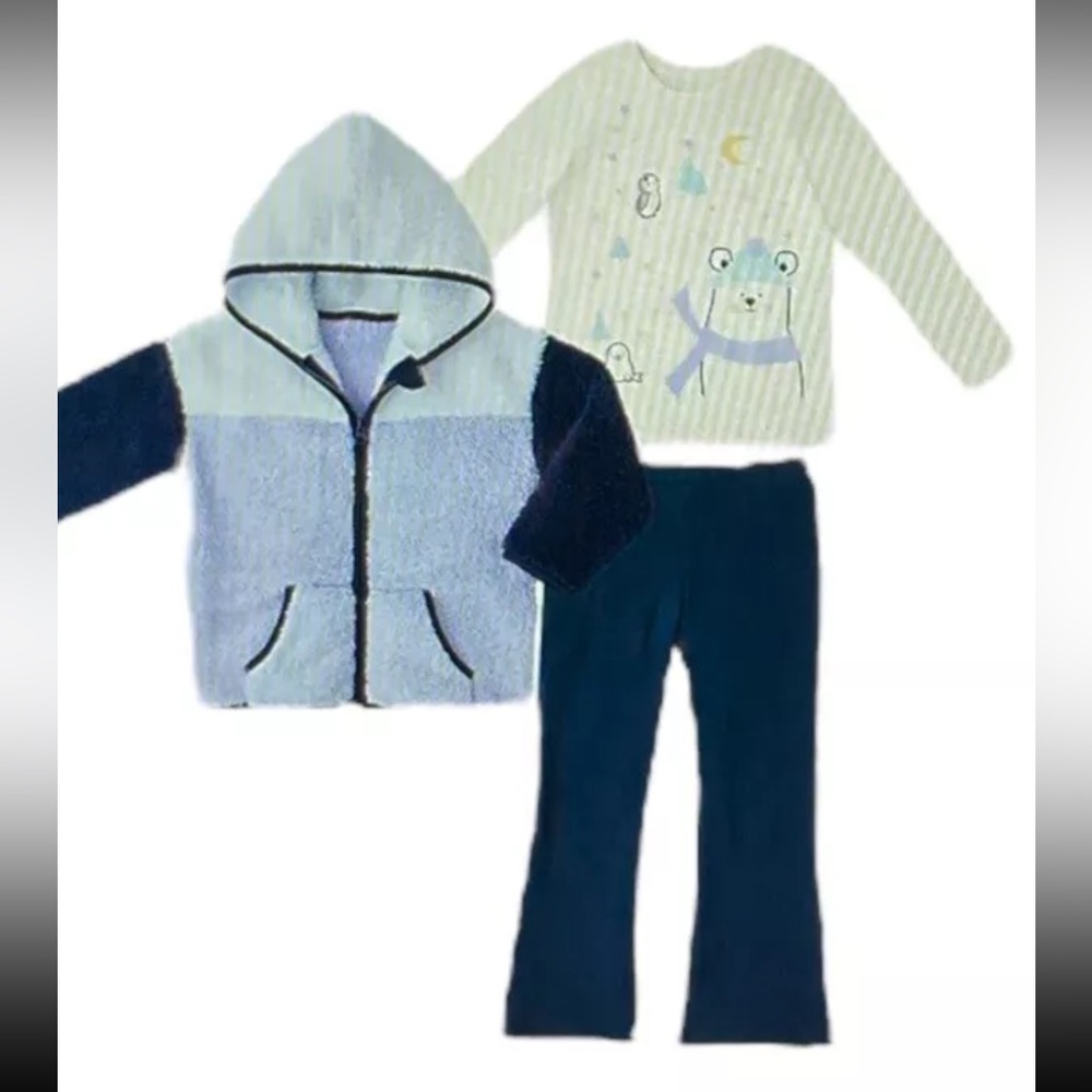 Member's Mark Girl's 3 Piece Cozy Full Zip Hooded Jacket Set